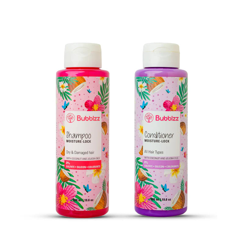 Moisture Lock Shampoo for Dry Hair & Conditioner for all Hair Types Bundle ( 500ml )